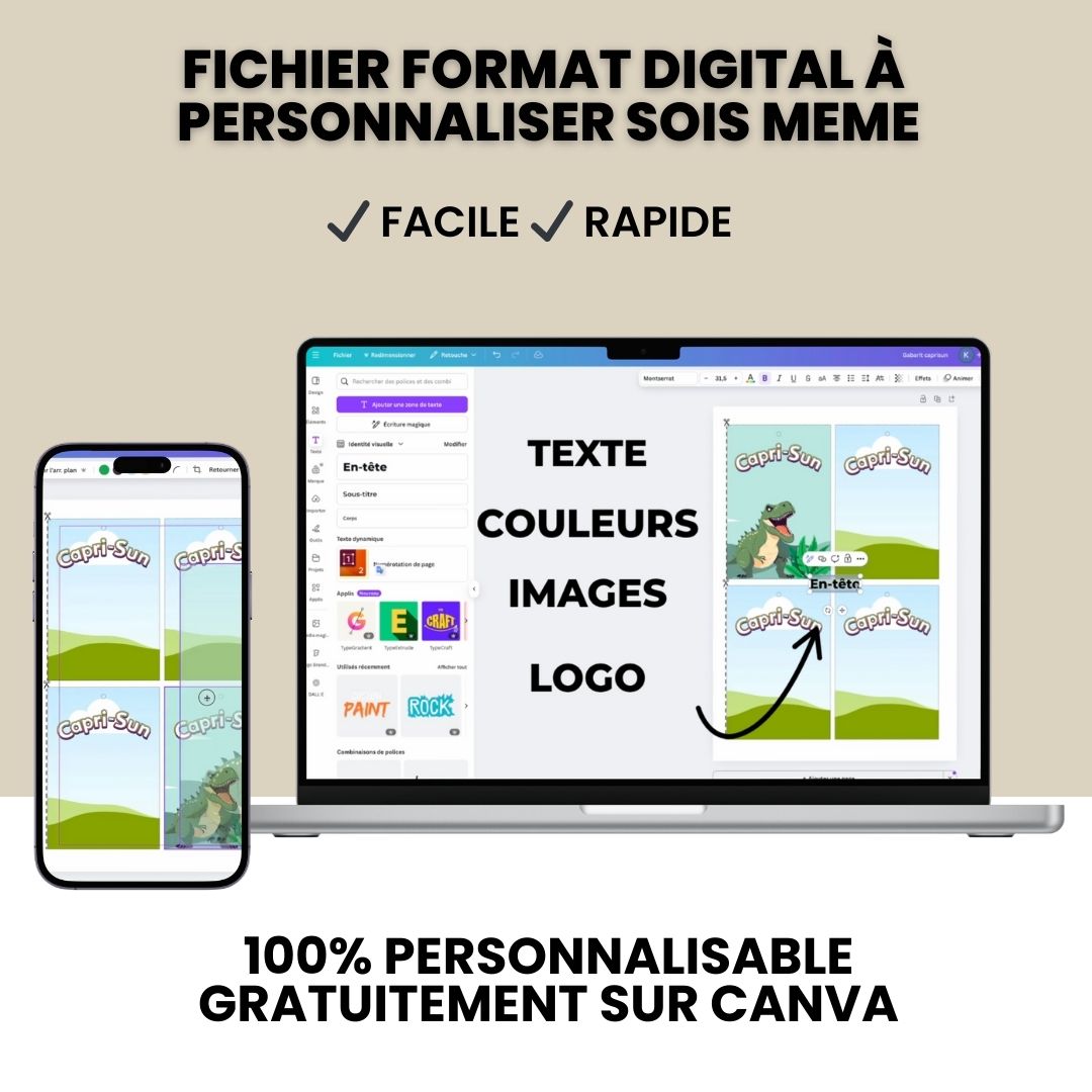 Kit de templates en papeterie personnalisée