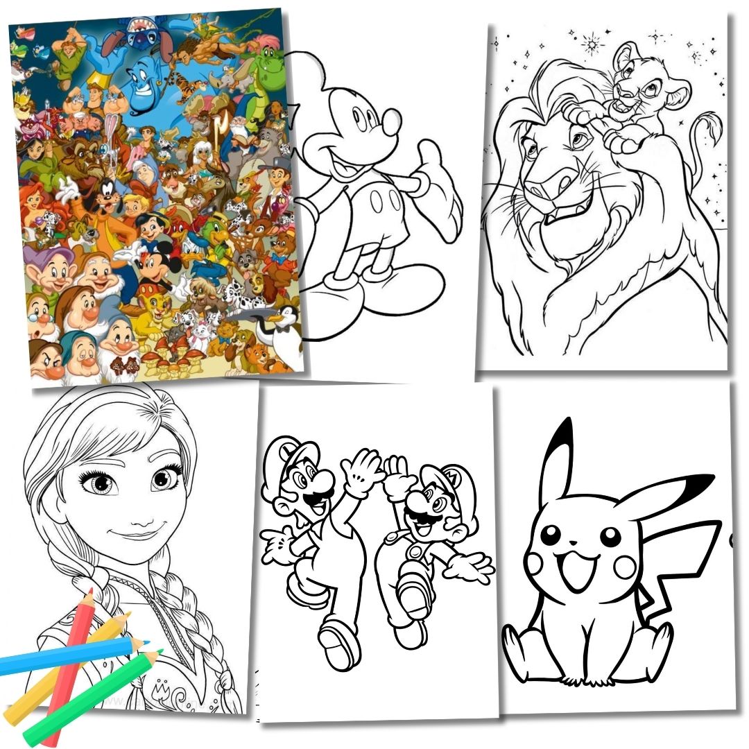 Pack 350 coloriages Dessins animés