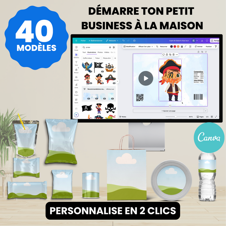 Kit de templates en papeterie personnalisée